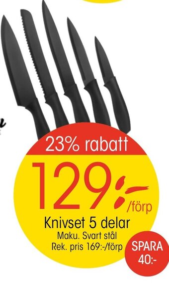 EKO Knivset 5 delar erbjuda