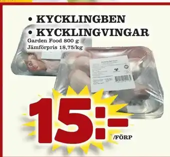 Matvärlden Tensta Kycklingben • kycklingvingar erbjuda