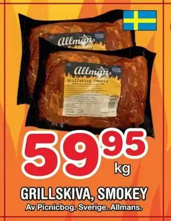 Nya Pulsen Grillskiva, smokey erbjuda