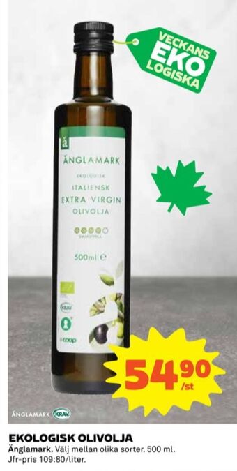 Coop Änglamark olivolja erbjuda