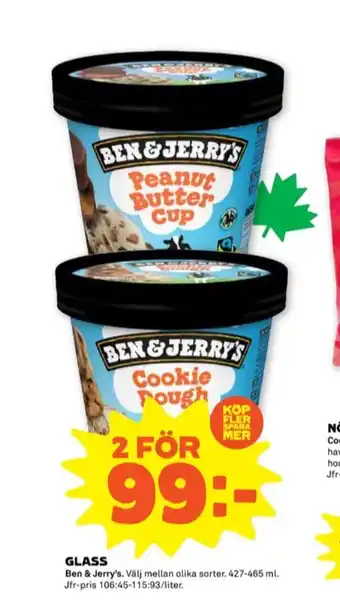 Coop Forum Ben & jerrys glass erbjuda