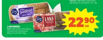 Stora Coop Lantfranska bröd erbjuda