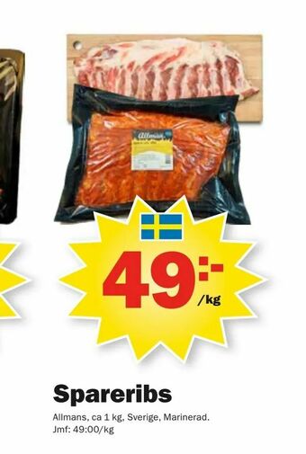Pekås Spareribs erbjuda
