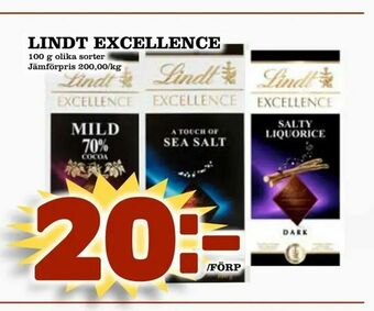 Supergrossen Lindt excellence erbjuda
