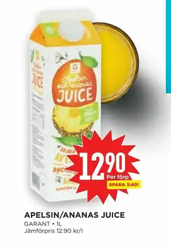 Apelsin/ananas juice
