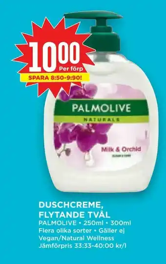 Willys Duschcreme, flytande tvål erbjuda