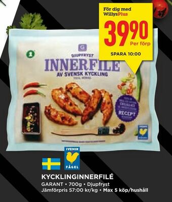 Willys Kycklinginnerfilé erbjuda