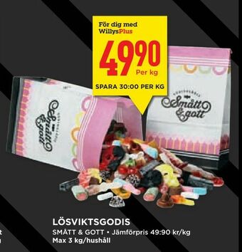 Willys Lösviktsgodis erbjuda