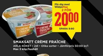 Willys Smaksatt crème fraîche erbjuda