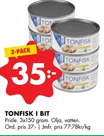 ÖoB Tonfisk i bit erbjuda