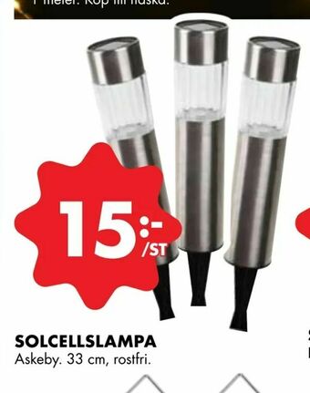 ÖoB Solcellslampa erbjuda