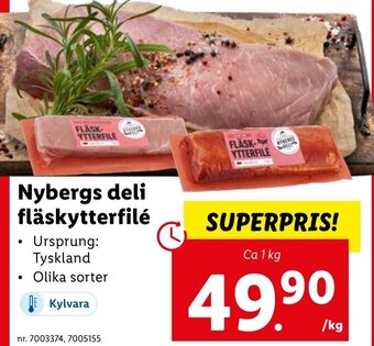 Lidl Nybergs deli fläskytterfilé erbjuda