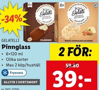 Lidl Gelatelli Pinnglass erbjuda
