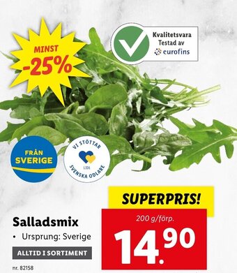 Lidl Salladsmix erbjuda