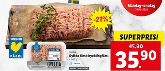 Lidl Gyllda Färsk kycklingfärs erbjuda