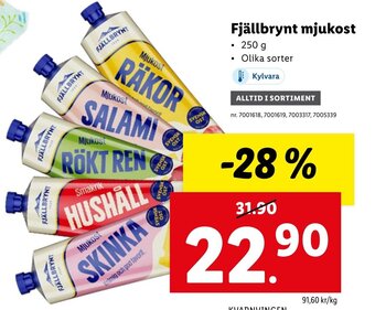 Lidl Fjällbrynt mjukost erbjuda