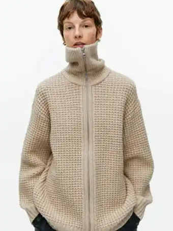 ARKET Waffle-stitch wool cardigan erbjuda