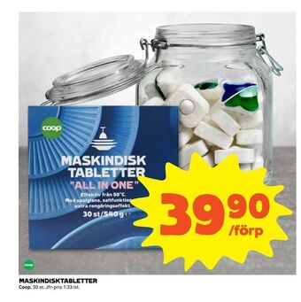 Coop Extra Maskindisktabletter erbjuda