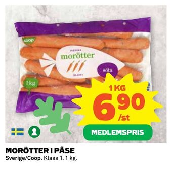 Coop Extra Morötter i påse erbjuda