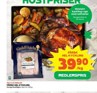 Coop Extra Färsk hel kyckling erbjuda