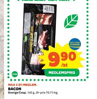 Coop Extra Bacon erbjuda