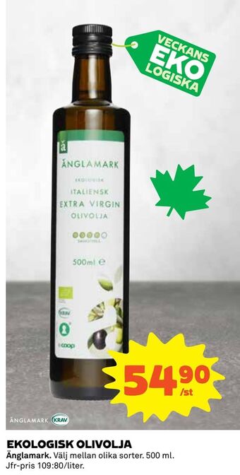 Coop Daglivs Ekologisk olivolja erbjuda