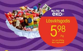 EKO Lösviktsgodis erbjuda