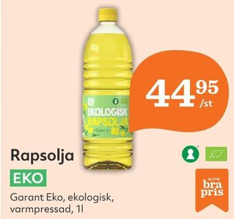 Hemköp Rapsolja erbjuda