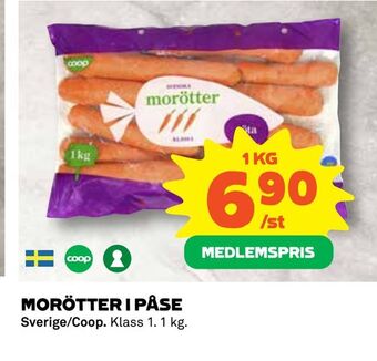 Coop Morötter i påse erbjuda