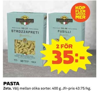 Coop Pasta erbjuda
