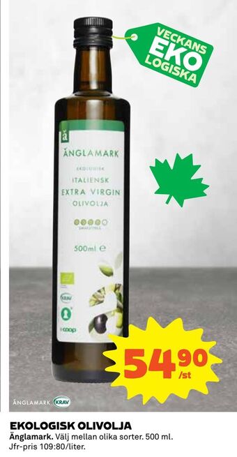 Coop Ekologisk olivolja erbjuda
