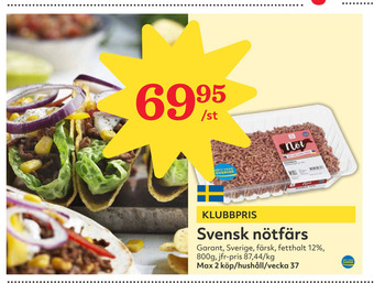 Hemköp Svensk nötfärs erbjuda