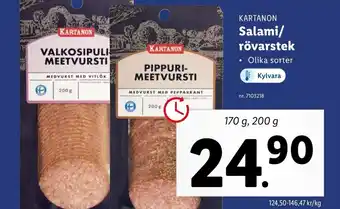 Lidl Kartanon Salami / røvarstek erbjuda