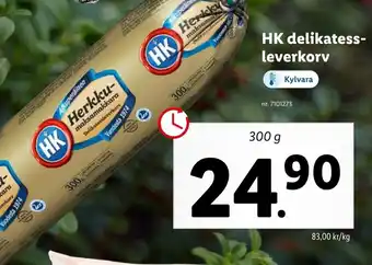 Lidl HK delikatess leverkorv erbjuda