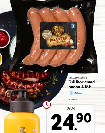 Lidl Grillmaisteri Grillkorv med bacon & lök erbjuda