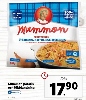 Lidl Mummon potatis och lökblandning erbjuda