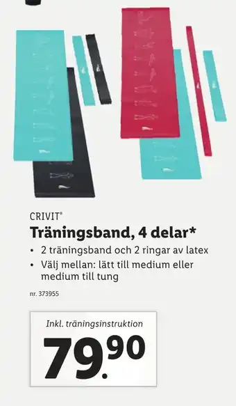 Lidl Crivit Träningsband ,4 delar erbjuda