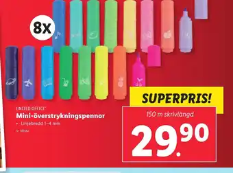 Lidl United Office Mini-överstrykningspennor erbjuda