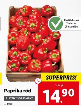 Lidl Paprika röd erbjuda