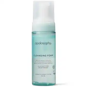 Apotek Hjärtat Apolosophy face cleansing foam oparfymerad 150 ml erbjuda