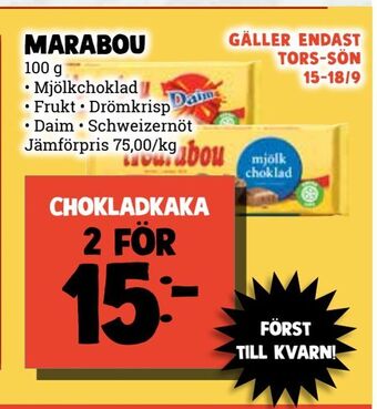 MatArket Chokladkaka erbjuda