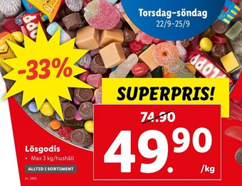 Lidl Lösgodis erbjuda