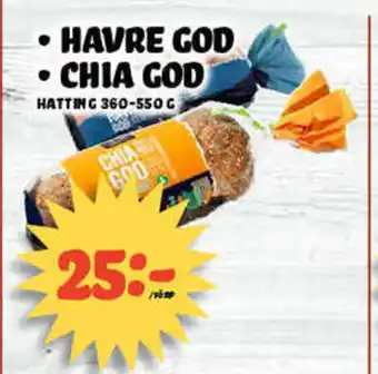 Nelins Havre God / Chia God erbjuda