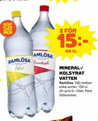 Coop Mineral-/Kolsyrat Vatten erbjuda