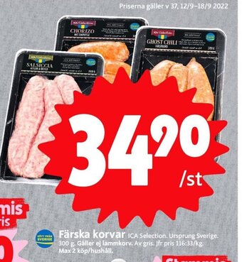 ICA Nära Färska Korvar erbjuda