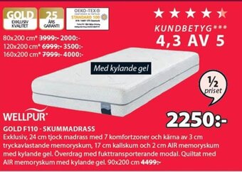 JYSK Gold F110 Skummadrass erbjuda