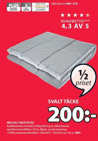 JYSK Meldal Fibertäcke erbjuda