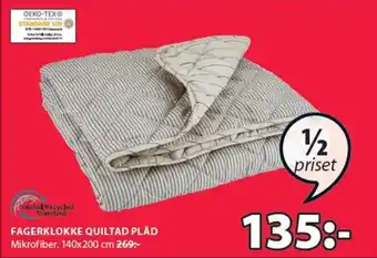JYSK Fagerklokke Quiltad Pläd erbjuda