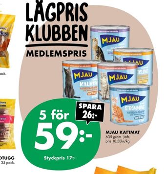 ÖoB Mjau kattmat erbjuda