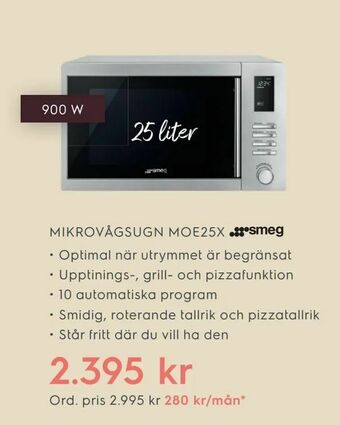 Electrolux Home MIKROVÅGSUGN MOE25X erbjuda